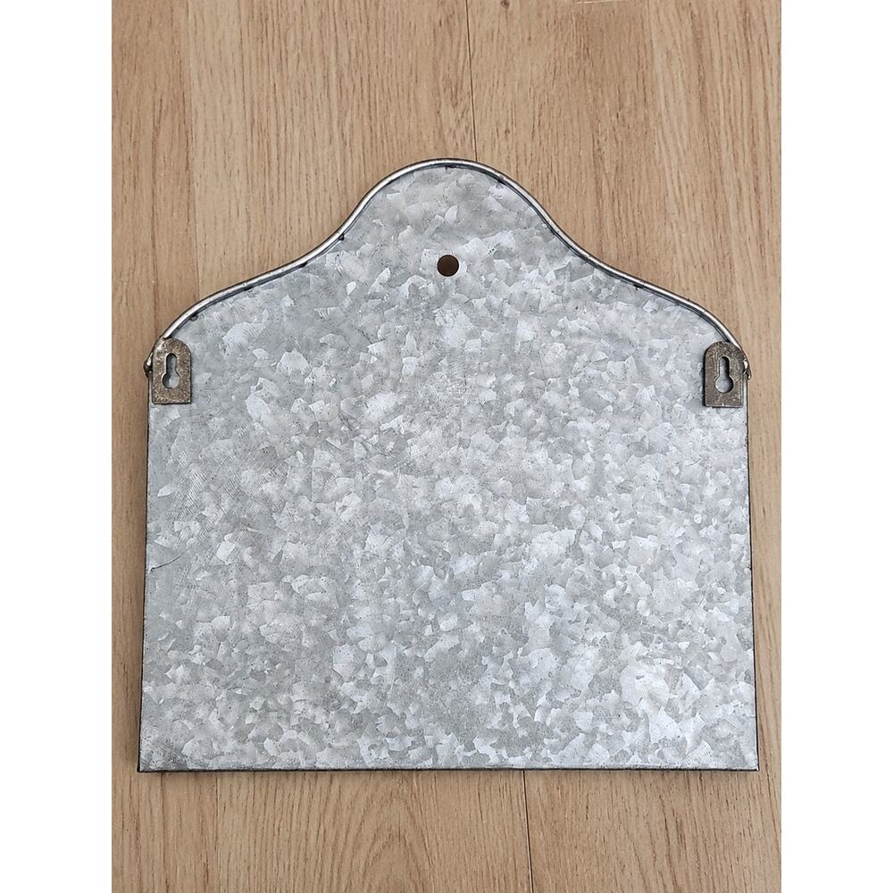 Decocrated Creative Co-Op Galvanized Metal Envelope Wall Mail Organizer - Picture 2 of 5